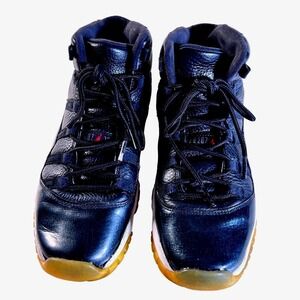 NIKE AIR JORDAN 11 Retro Blackout Basketball Hightop Sneakers Size 6.5Y